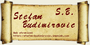 Stefan Budimirović vizit kartica